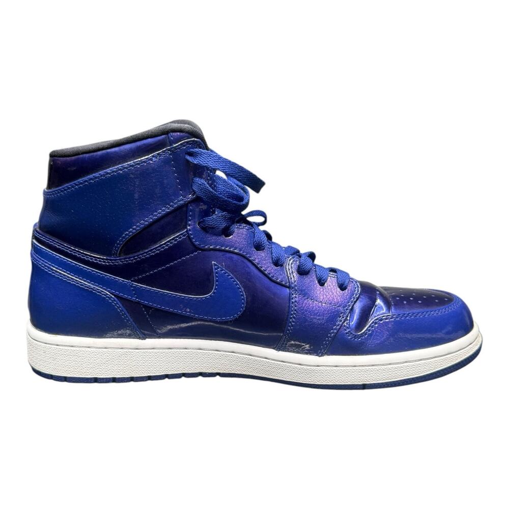 Nike Air Jordan 1 Retro High Deep Royal Blue Patent Leather - Picture 8 of 8